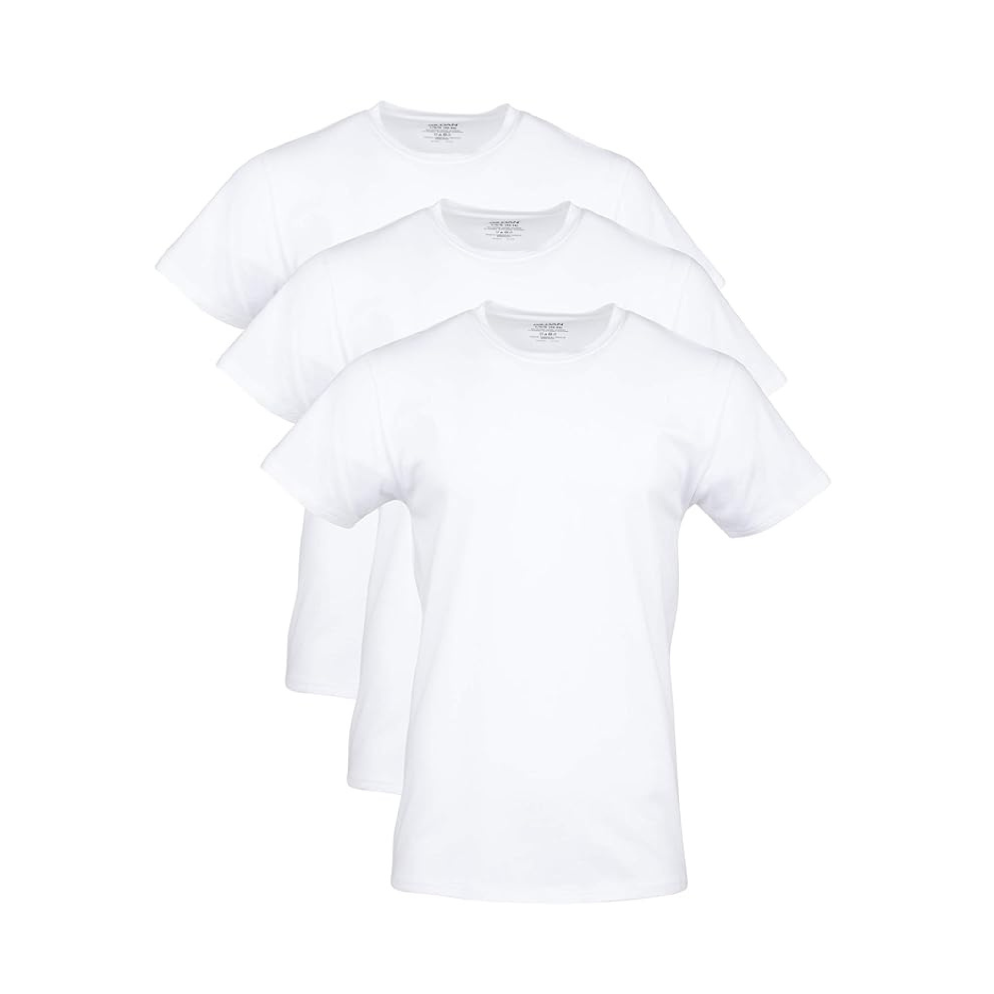 3-Pack Gildan Men's Cotton Stretch Crew T-Shirts
