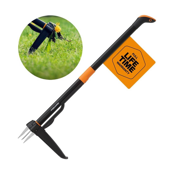 39" Fiskars 4-Claw Stand Up Weeder w/ Ergonomic Handle (Black)