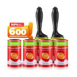 Lint Roller: Pet Hair Remover with 6 Refills, 2 Handles