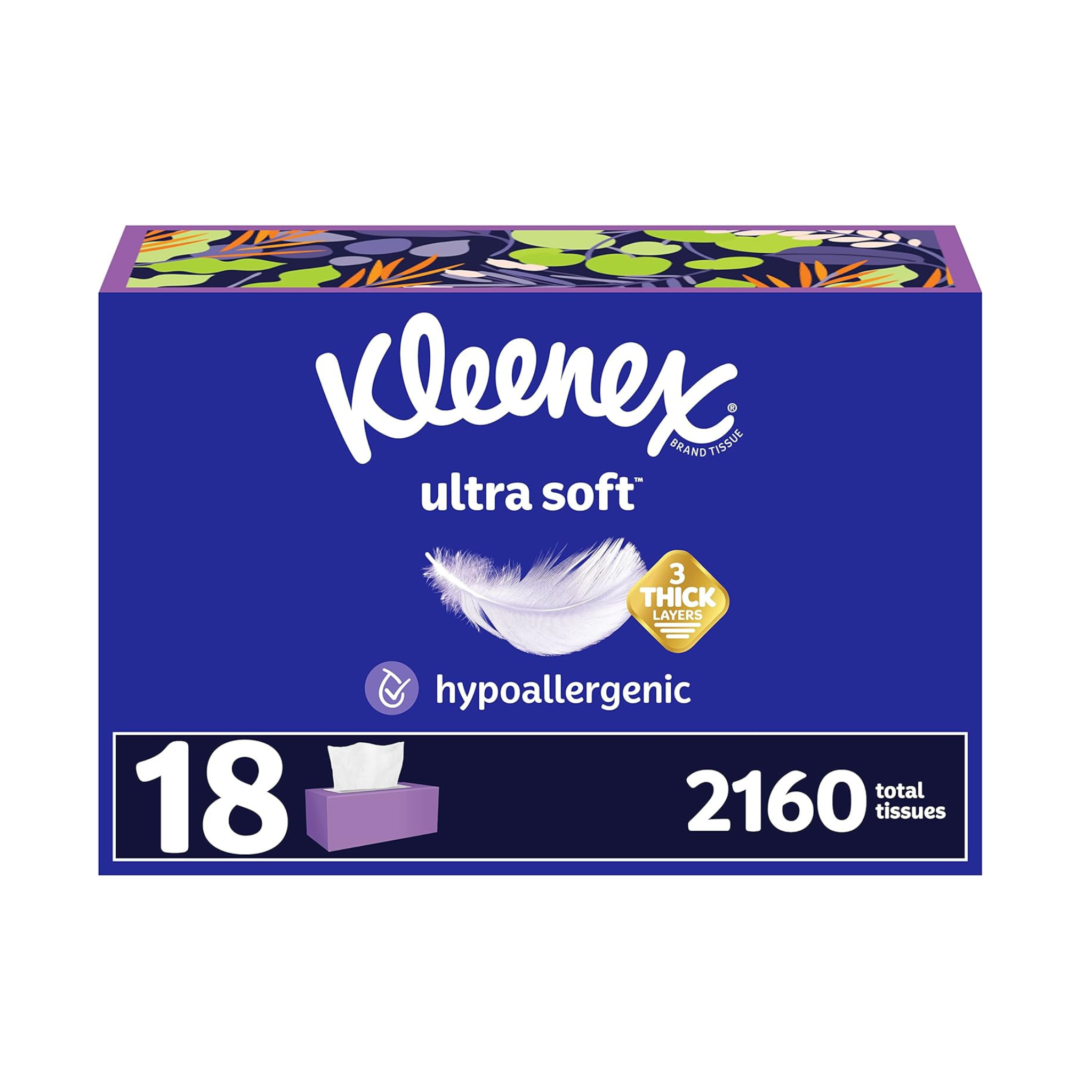 18 Boxes Of Kleenex Ultra Soft Facial Tissues