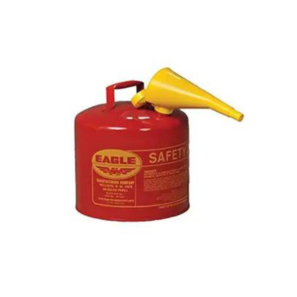5-Gallon Eagle Gasoline Type I Safety Can w/ Funnel (Red)