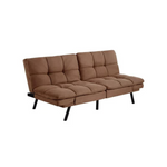 Mainstays Memory Foam Faux Suede Futon With Adjustable Armrests