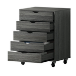 Yitahome Wood 5 Drawer Mobile File Cabinet with Wheels