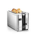 2-Slice Chefman Digital Pop-Up Toaster w/ Removable Crumb Tray (Stainless Steel)