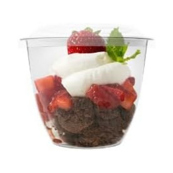 Patchke 8 oz. Clear Dessert Cups w/ Lids, 60 Pack