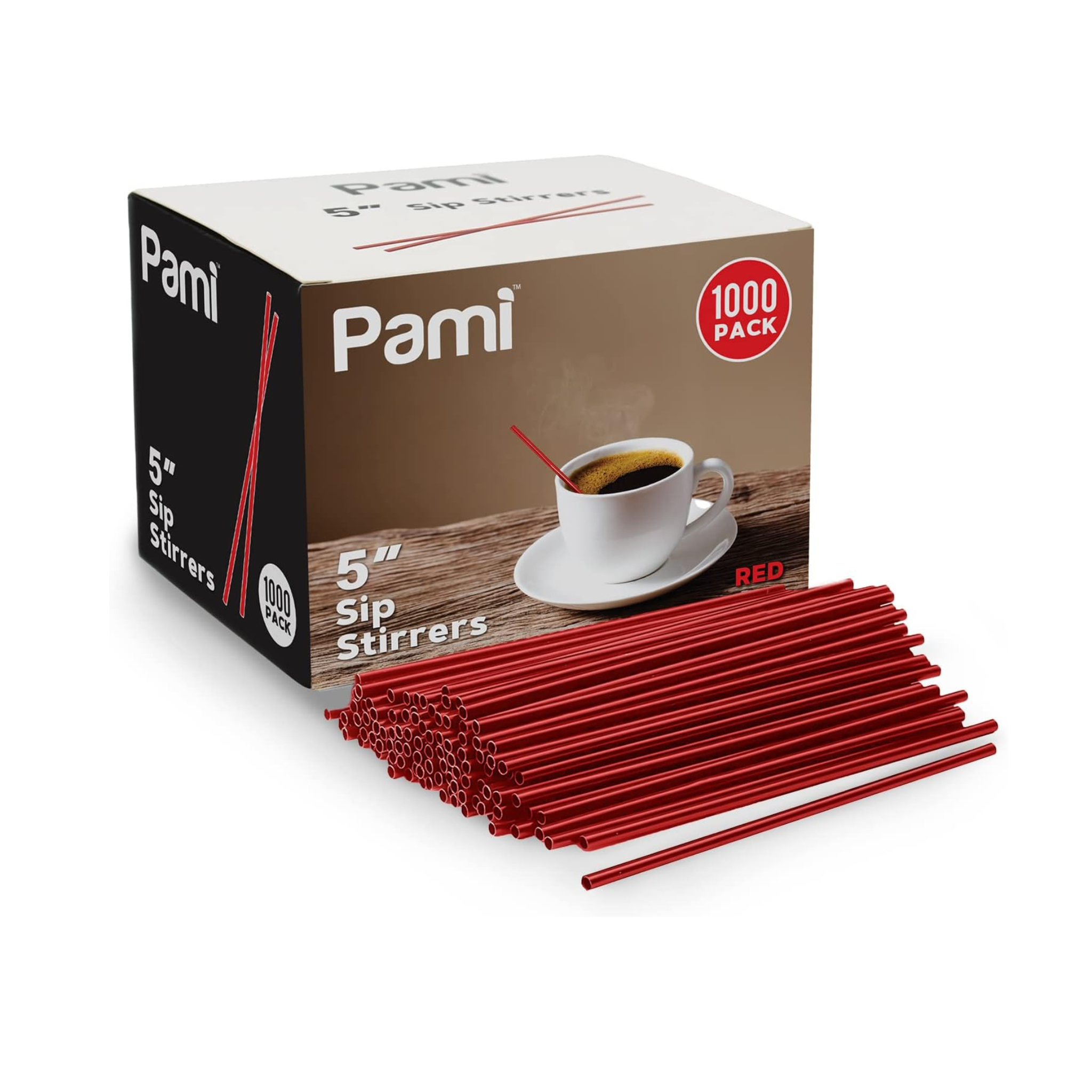 Pami Disposable Coffee Stirers, 1000 Pack