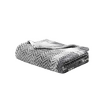 50" x 72" Better Homes & Gardens White Plaid Velvet Plush Throw