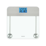 HoMedics Stainless Steel Clear Glass Digital Bathroom Scale