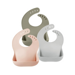 PandaEar 3 Pack Silicone Bibs