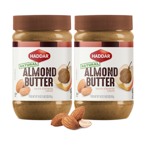 Haddar Natural Almond Butter, Kosher for Pesach, 2 Pack