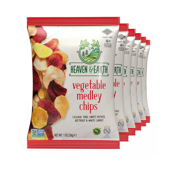 Heaven & Earth Veggie Chips, Kosher for Pesach, 6 Snack Packs