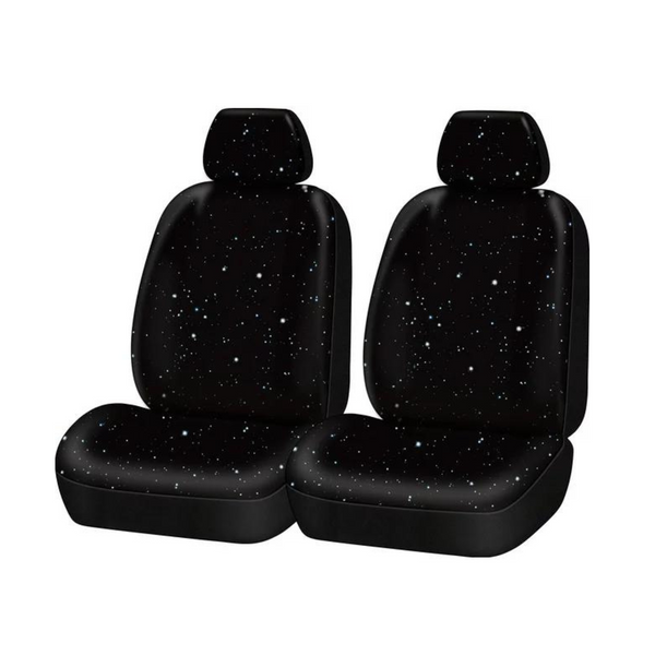 2-Pack Auto Drive Universal Fit Cloth Car Seat Cover (Starry Galaxy)