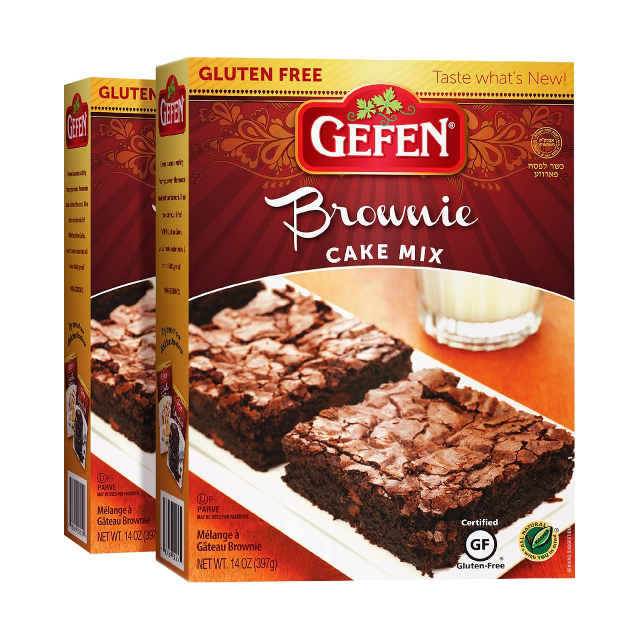 Gefen Brownie Cake Mix, OU Passover, 2 Pack