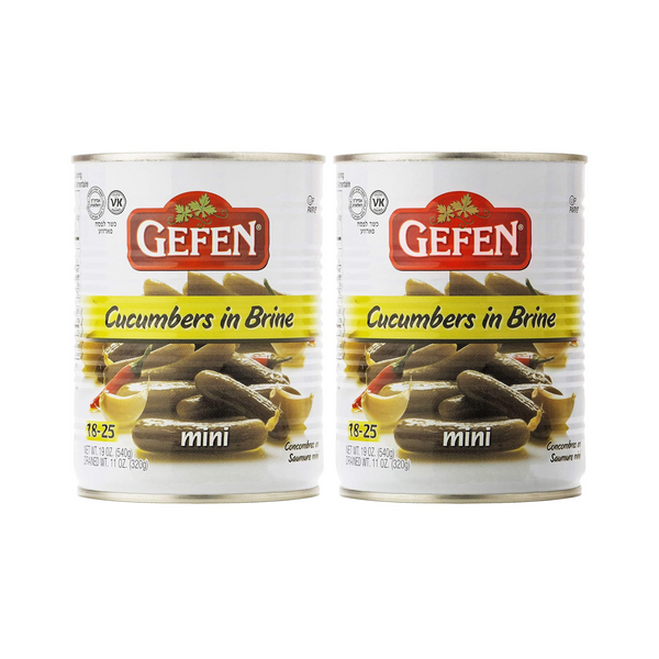 Gefen Cucumbers In Brine, VK Kosher For Passover, 2 Pack