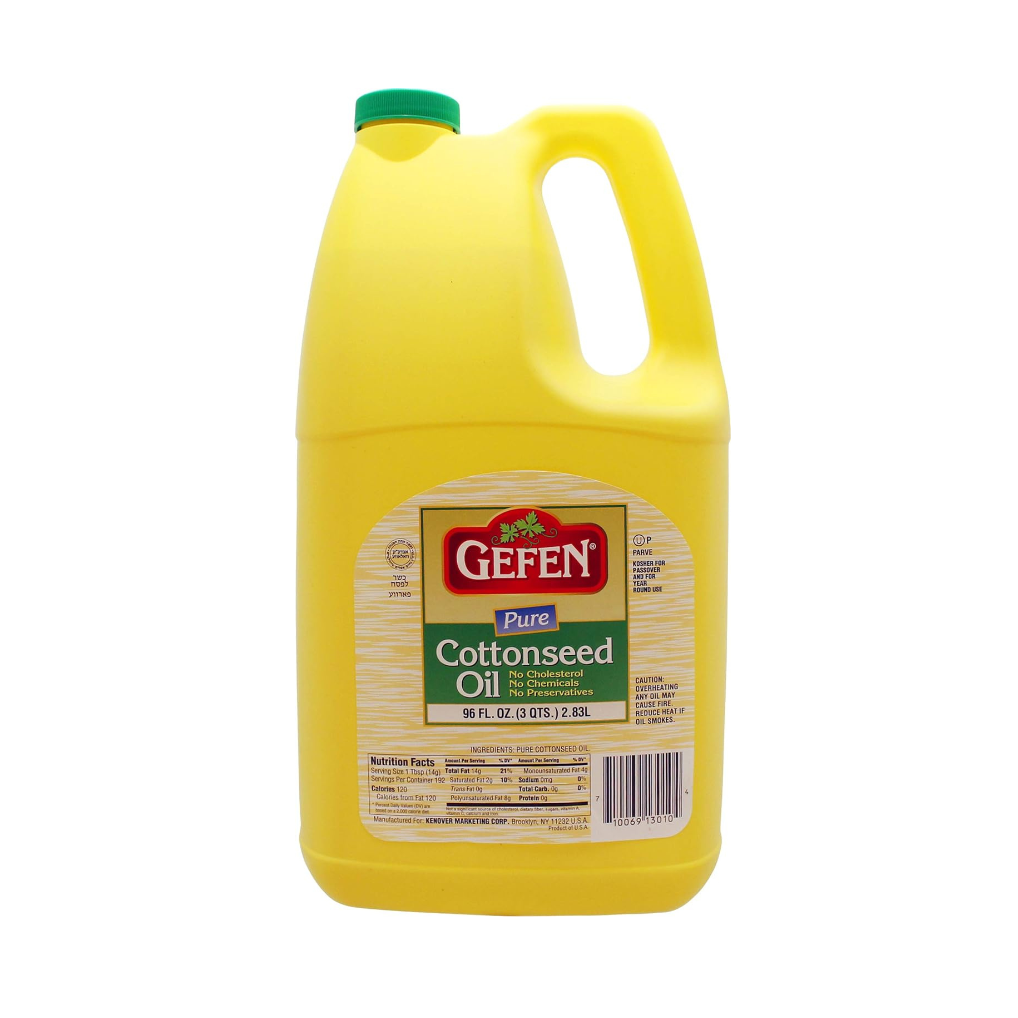 Gefen Pure Cottonseed Oil, OU Passover