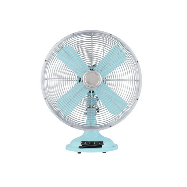 12" Better Homes & Gardens Retro Metal Oscillation Table Fan (various colors)