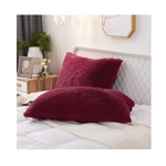 Set of 2 Uhamho 20"x26" Standard Faux Fur Throw Pillow Covers