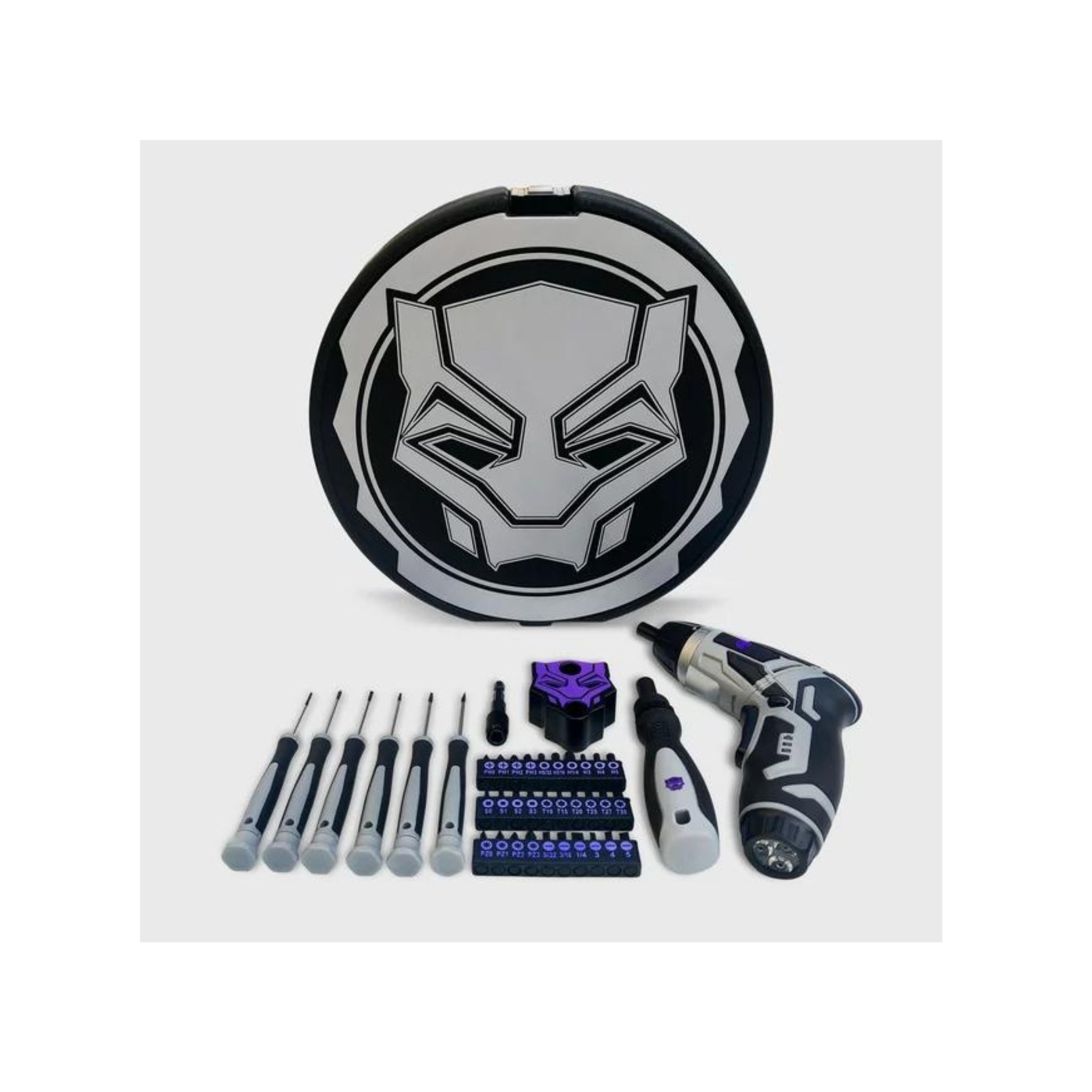 41-Piece Ukonic Marvel Black Panther 3.6V Cordless Power Screwdriver Set w/ Case