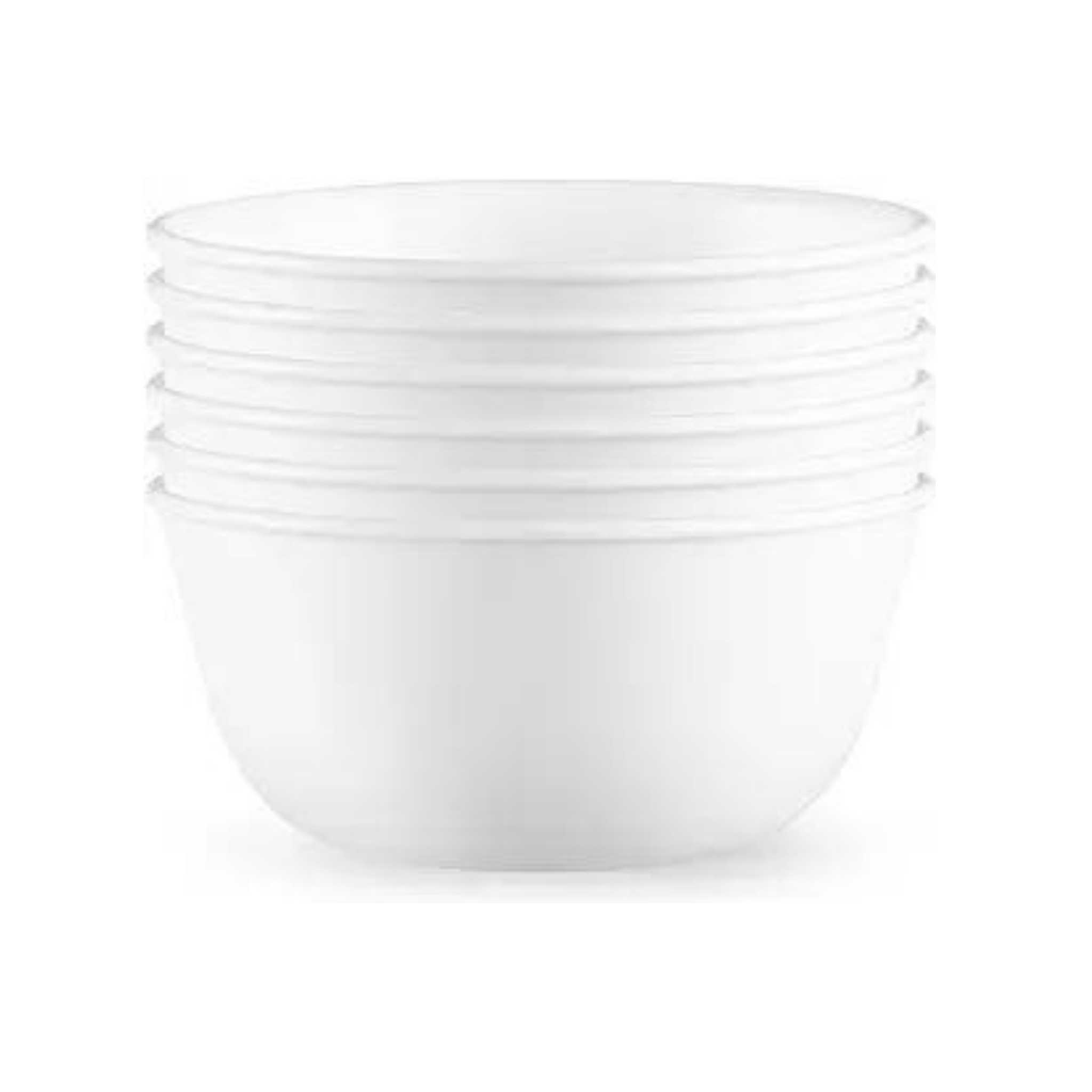Set Of 6 Corelle Vitrelle 28oz Triple Layer Glass Frost White Bowls
