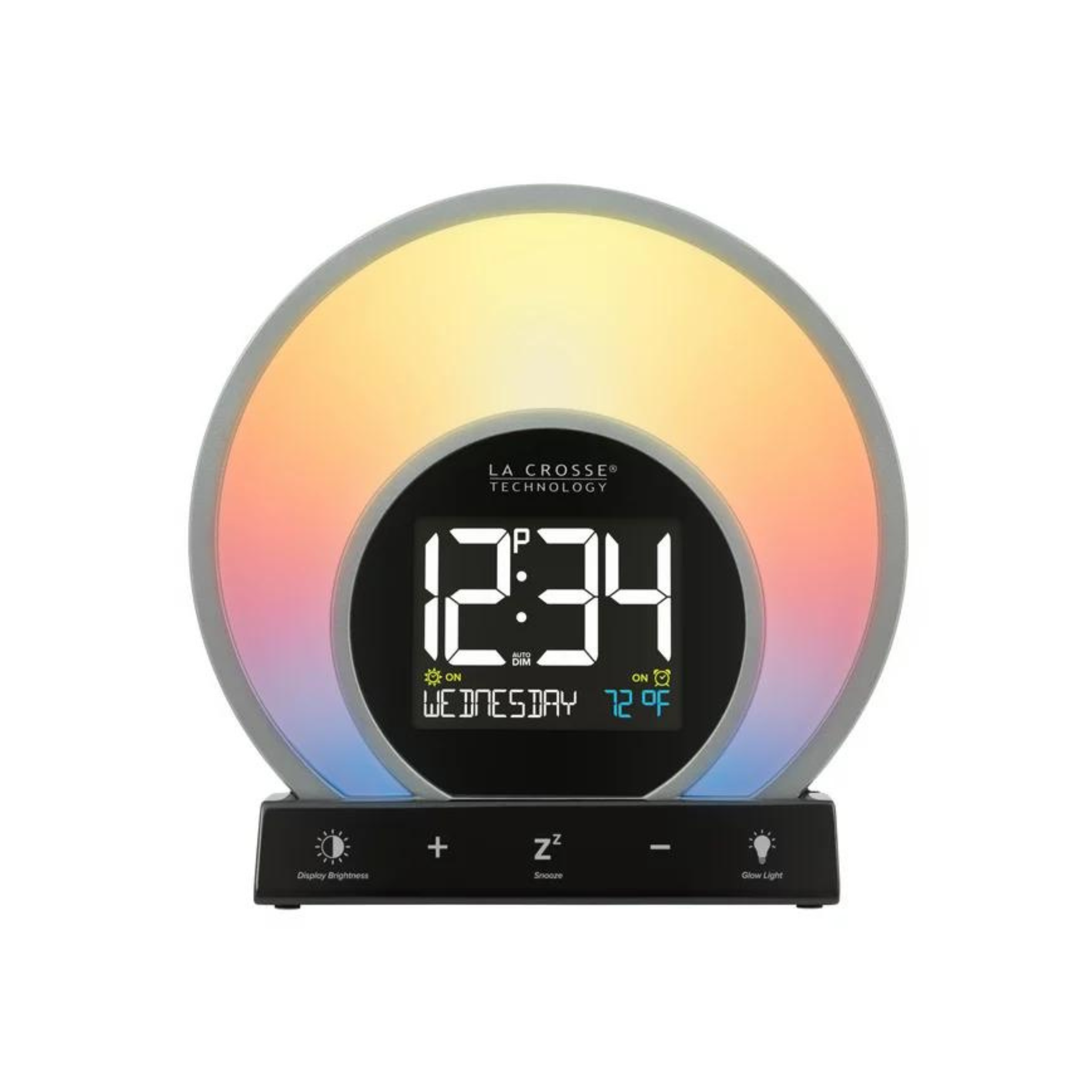 La Crosse Sunrise & Sunset Light Digital Alarm Clock with USB Port