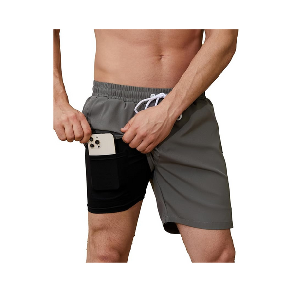 LiyCarp Mens Swim Trunks with Compression Liner