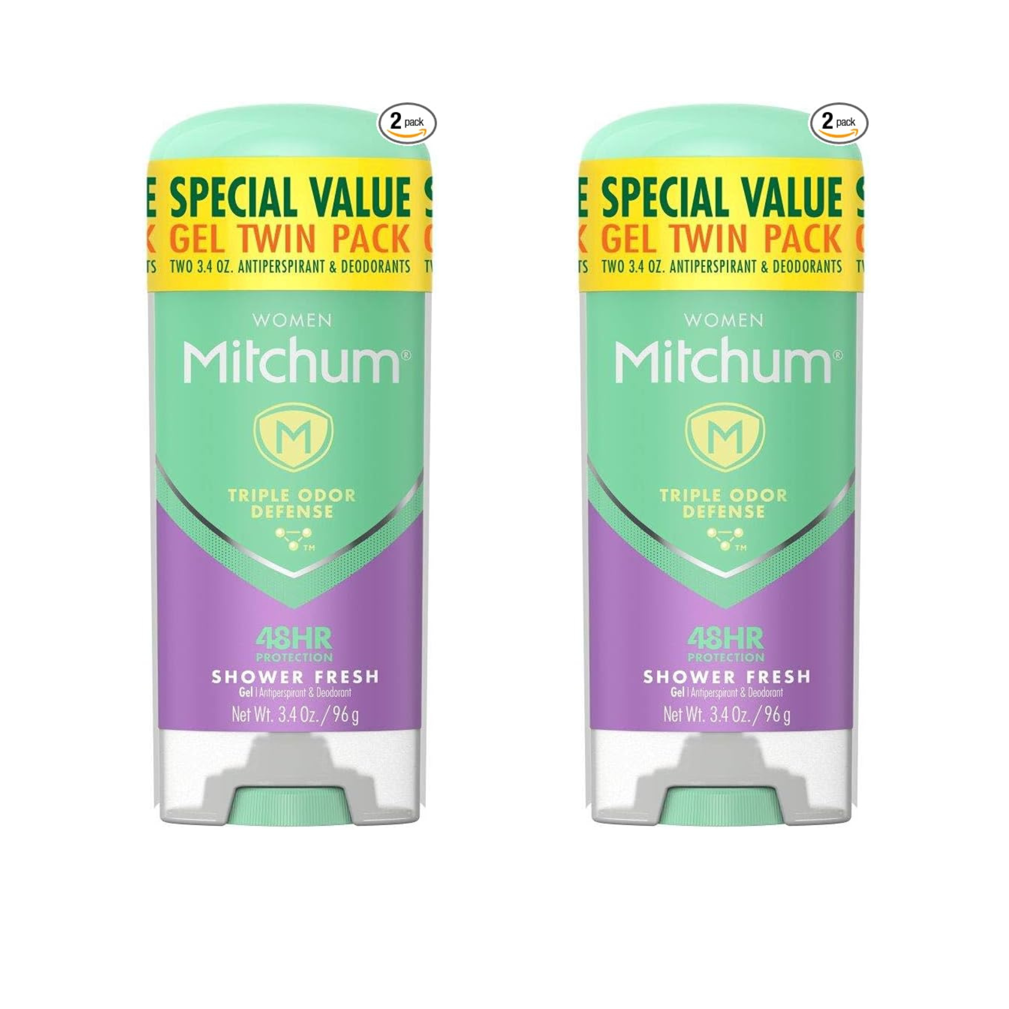 2-Pack 3.4-Oz Mitchum Women's Deodorant (Shower Fresh)