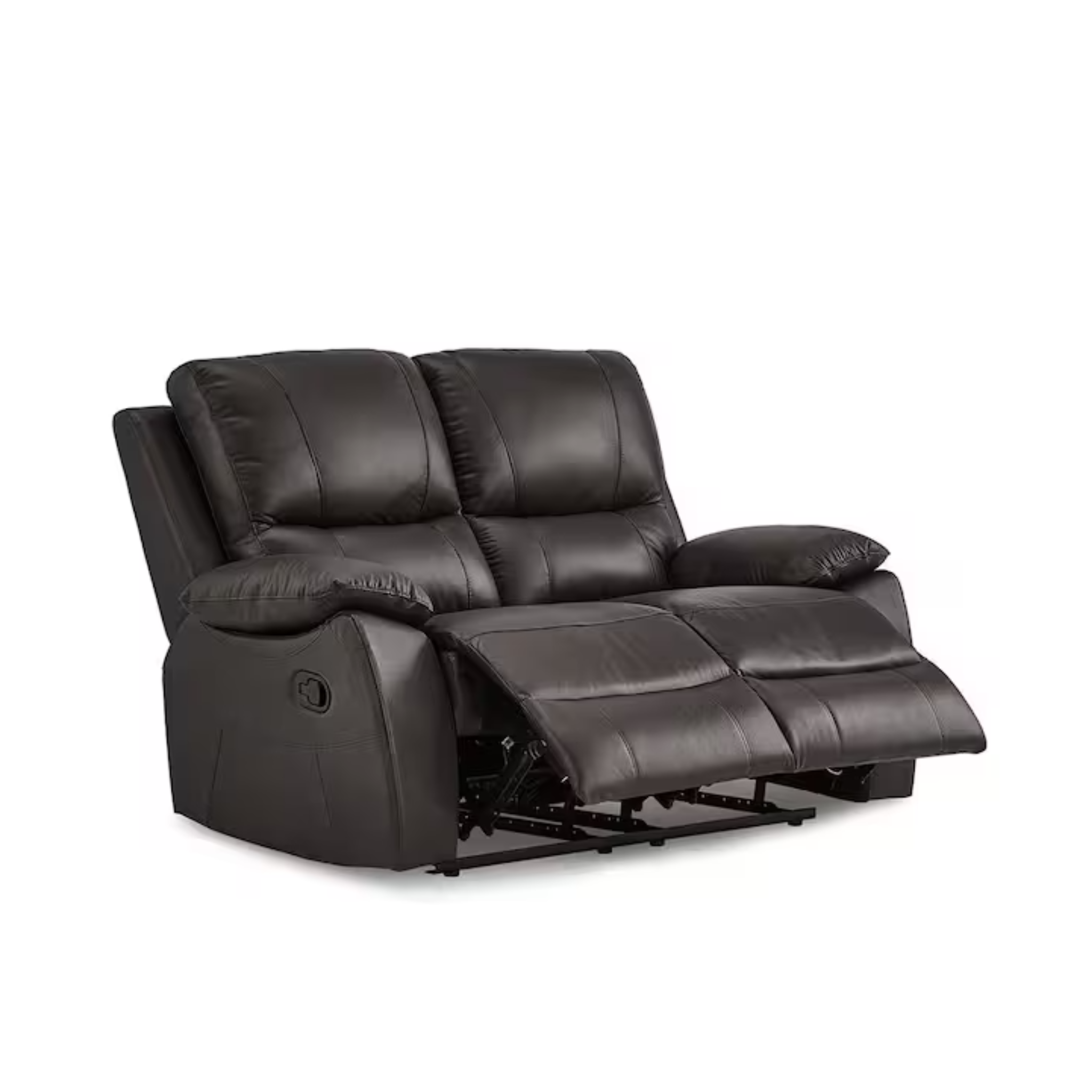 Faux Leather Double Manual Reclining Loveseat