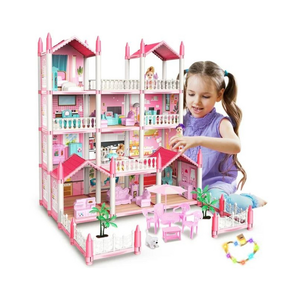 JoyStone 14 Room Dollhouse with Doll Toy Figures