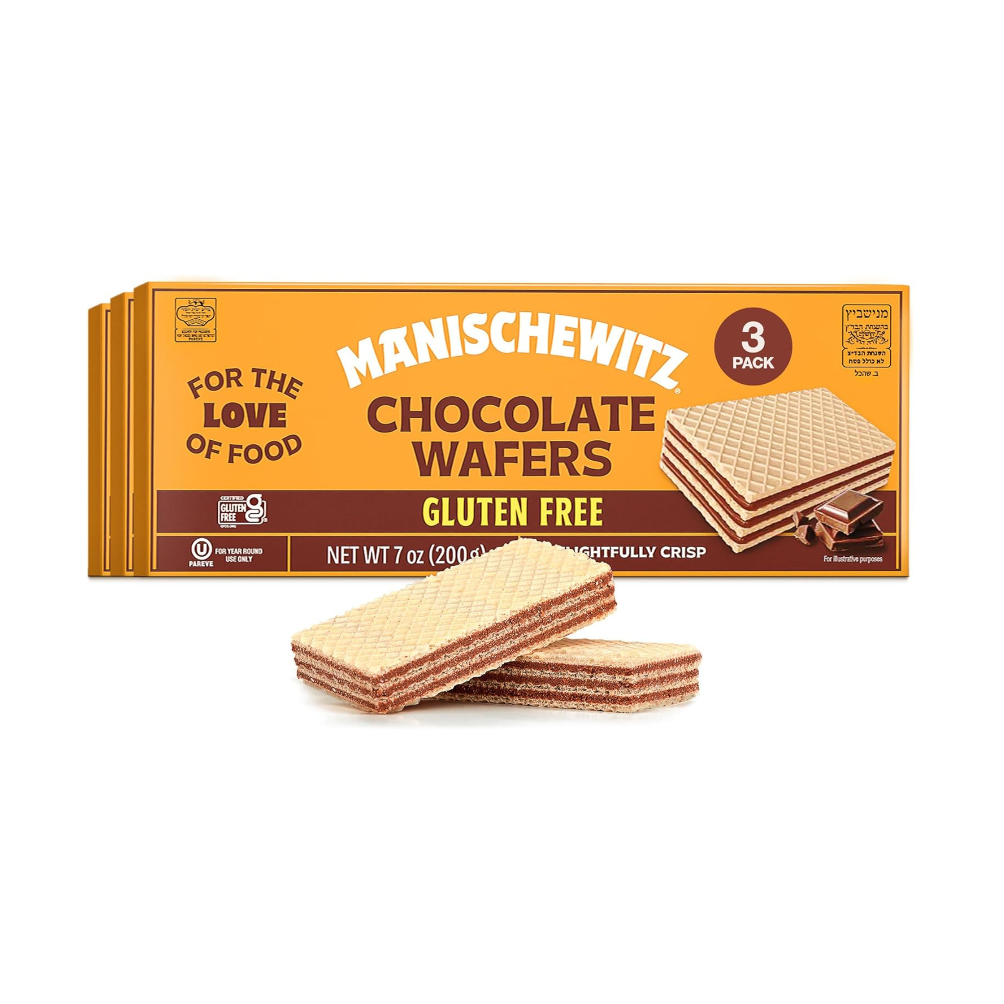 Manischewitz Chocolate Wafers, OU Passover, 3 Pack