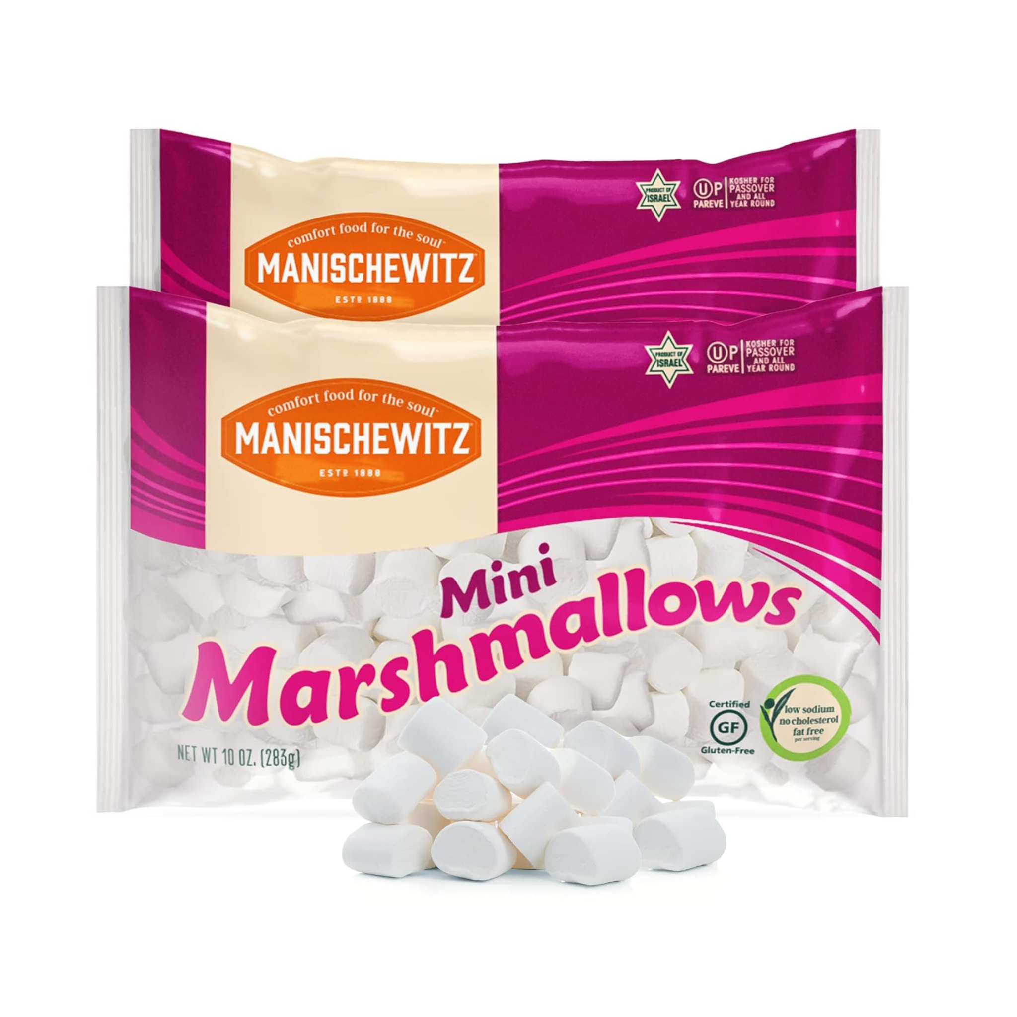 Manischewitz Mini Marshmallows, OU Passover, 2 Pack