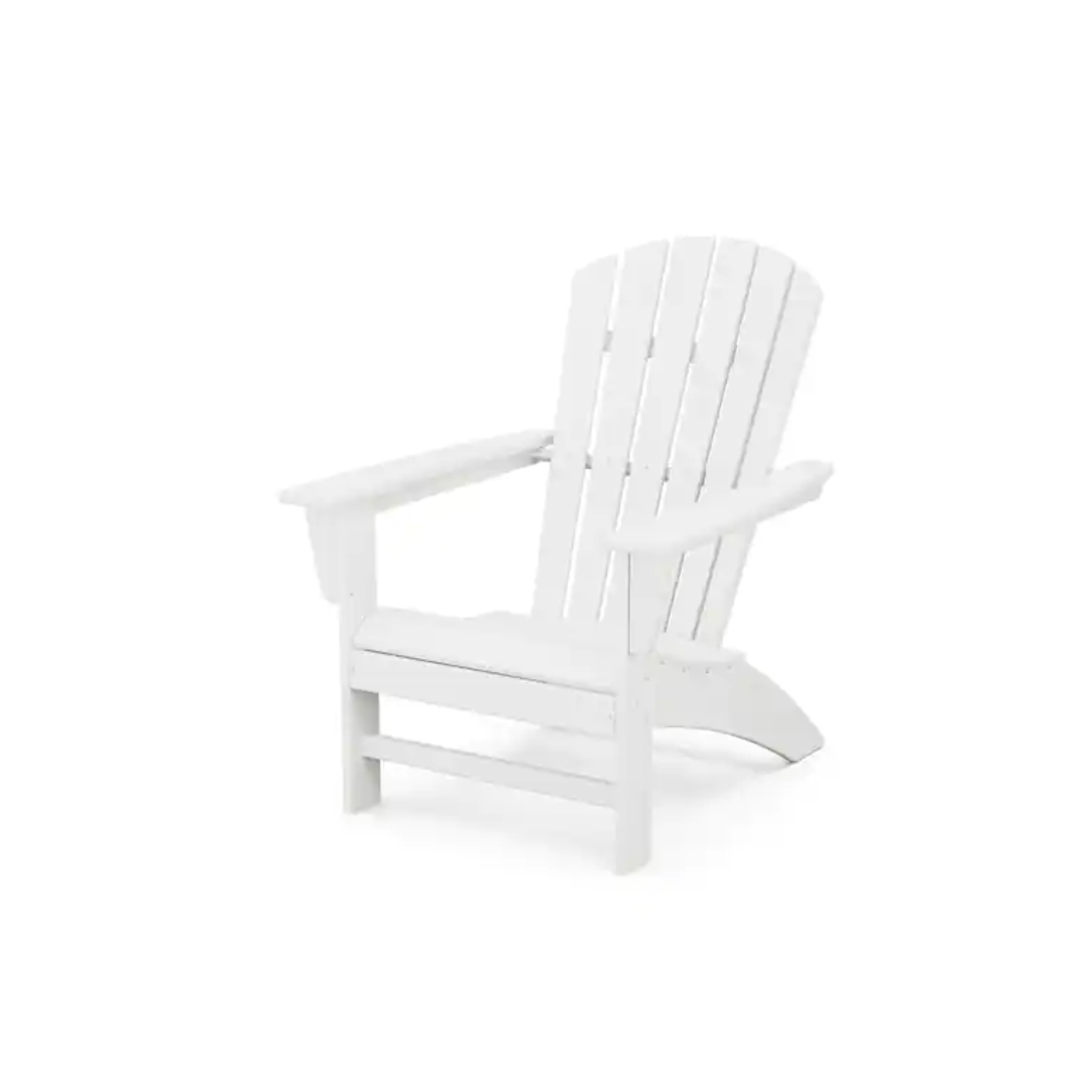 Polywood Grant Park Traditional Curveback Adirondack Chair (White)