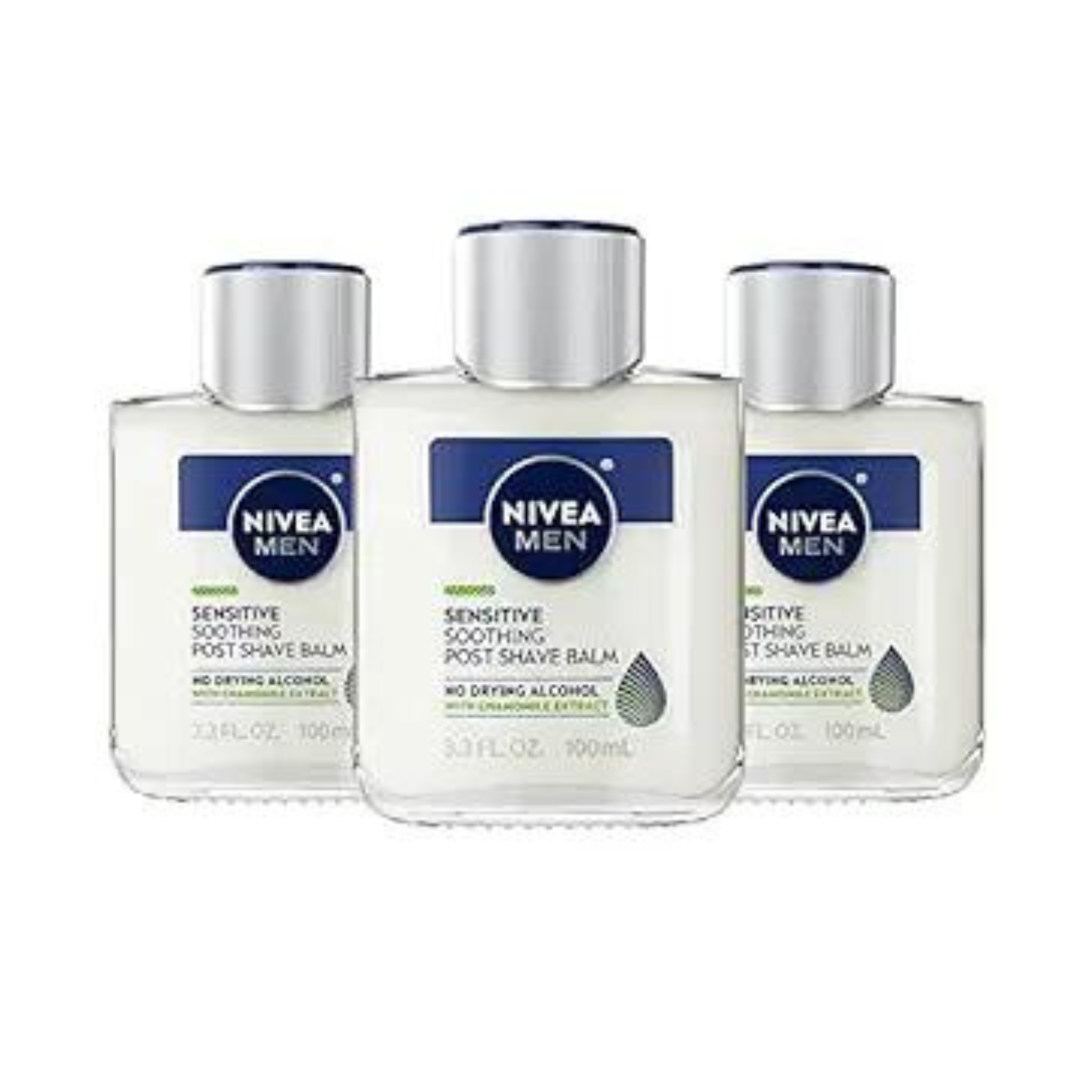 3-Pack 3.3-Oz Nivea Men Sensitive Soothing Post Shave Balm w/ Chamomile Extract