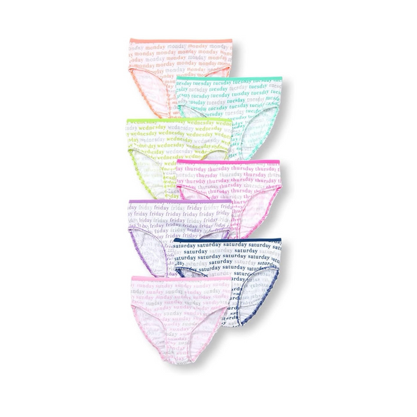 Pack of 7 Children’s Place Girls’ 100% Cotton Brief Underwear