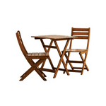 Mainstays Outdoor Patio 3-Piece Wood Bistro Set