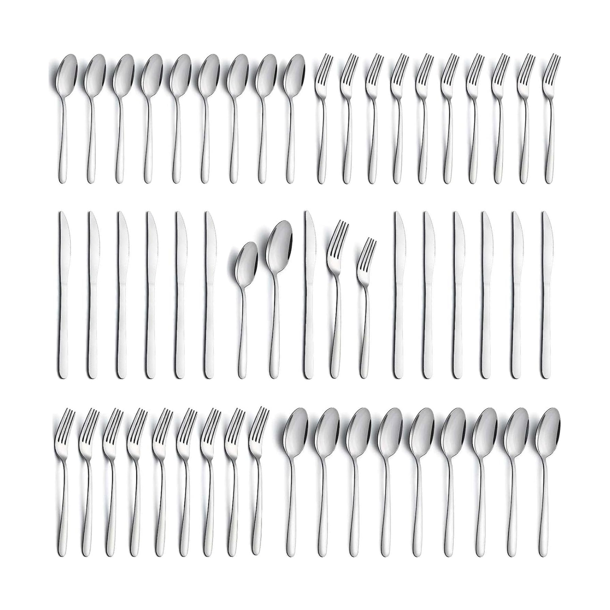 60 Piece Stainless Steel Silverware Set for 12