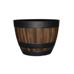 2-Count 20" Vigaro Resin Wine Barrel Planter (Walnut Brown)