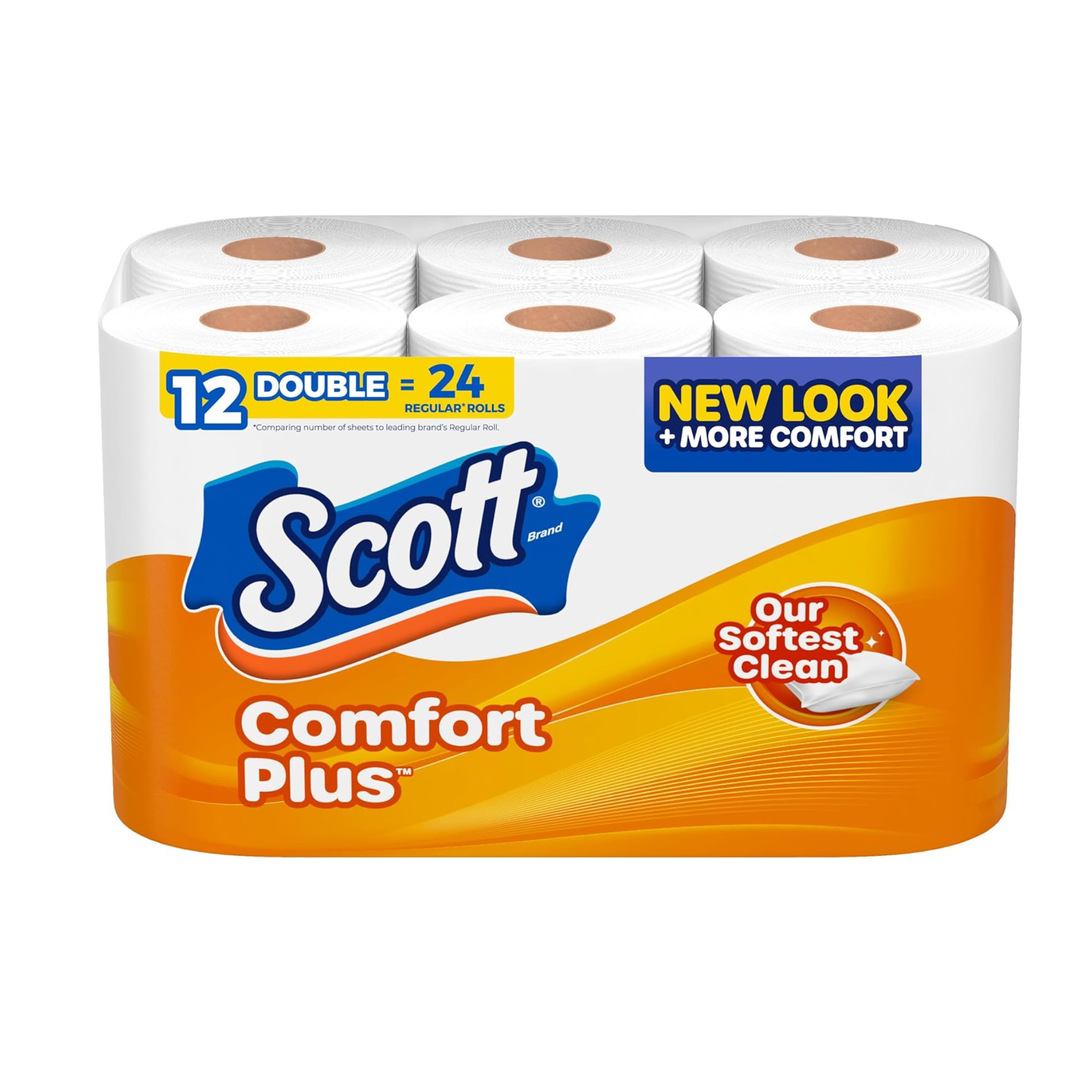 12-Count Scott ComfortPlus 1-Ply Double Roll Toilet Paper