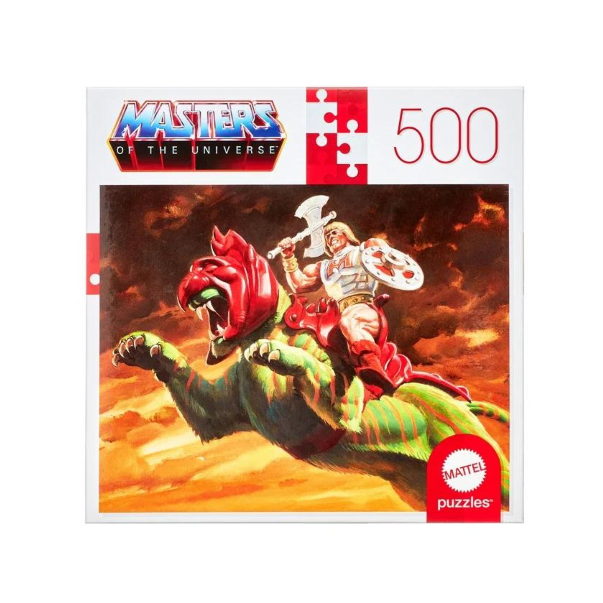 500-Pc Masters of The Universe He-Man & Battle Cat Jigsaw Puzzle w/ Mini-Poster