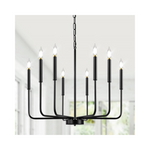 8-Light Black Chandelier