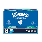 8 Boxes Of 160 Kleenex Expressions Trusted Care Facial Tissues