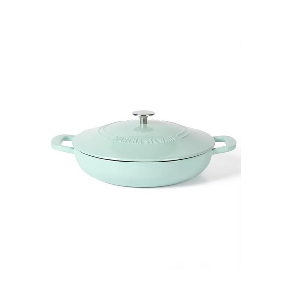 Martha Stewart 3.5-Quart Braiser Enamel Cast Iron Dutch Oven