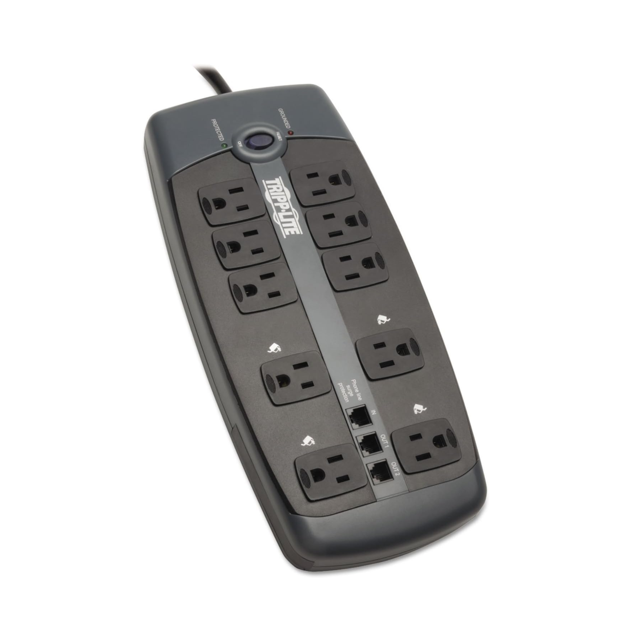 Tripp Lite 10-Outlet Surge Protector with Telephone Protection