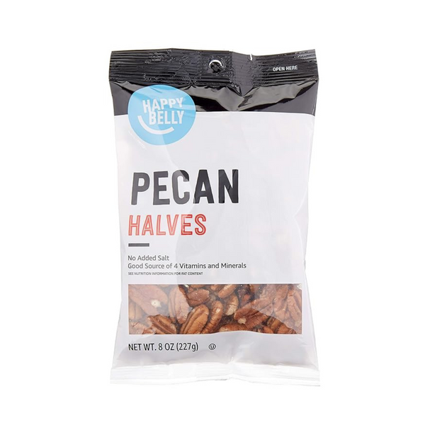 8-Oz Happy Belly Pecan Halves (No Added Salt)