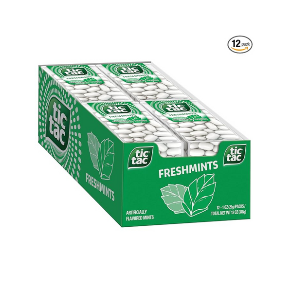 Tic Tac Freshmint Breath Mints, 12 Pack