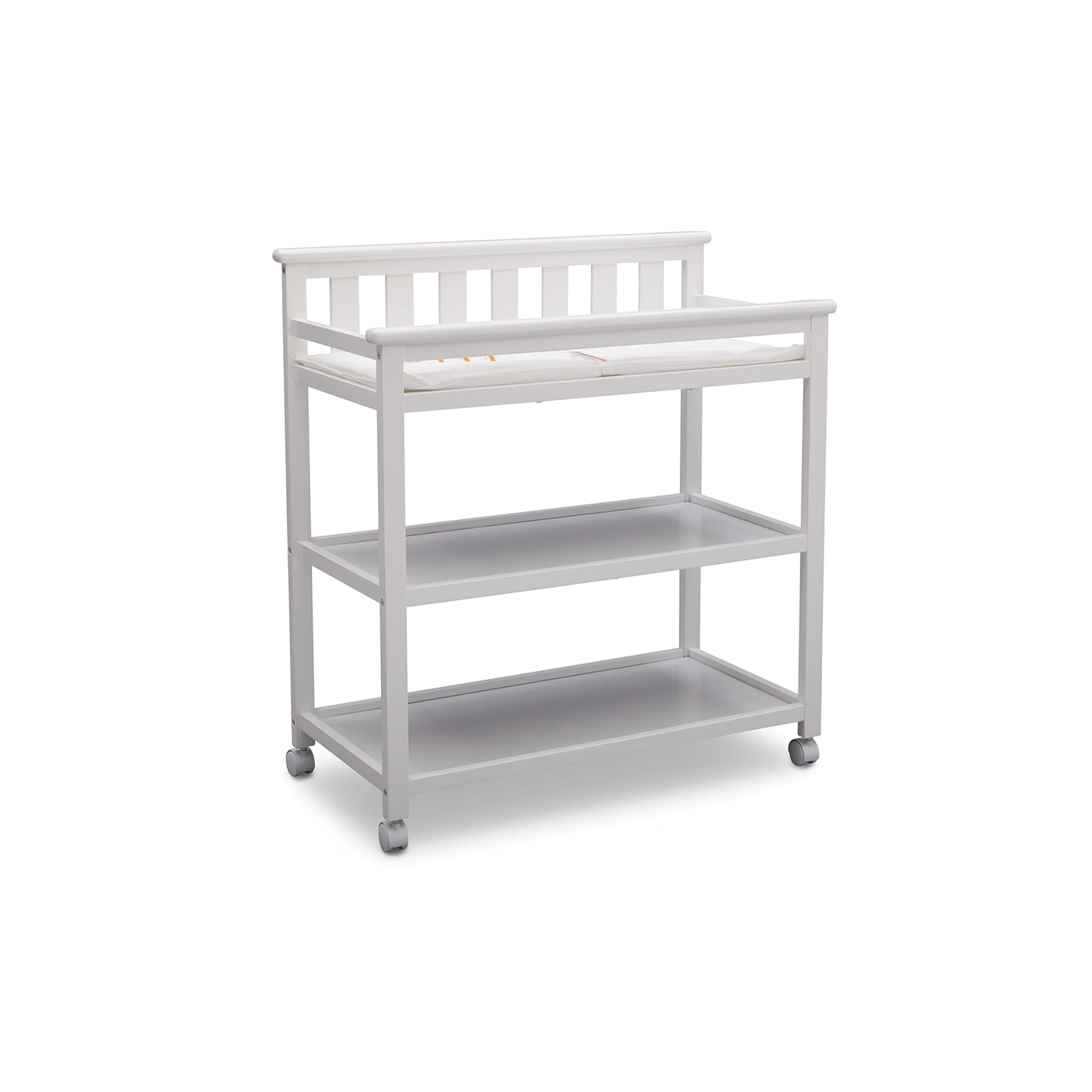 Delta Children Flat Top Changing Table With Wheels And Changing Pad
