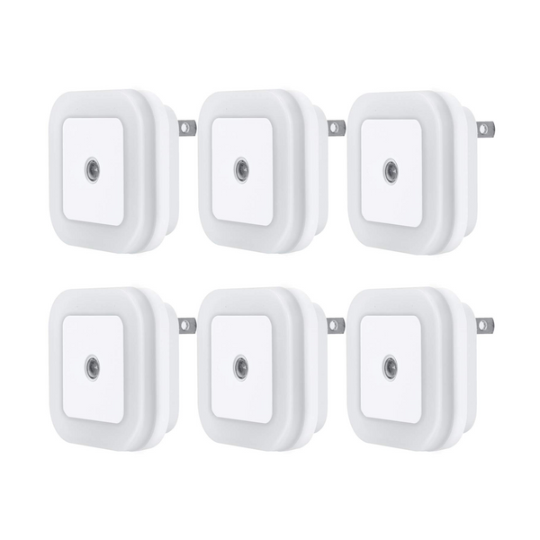 Uigos Plug-in Dusk to Dawn Sensor LED Night Light : 6-Pk