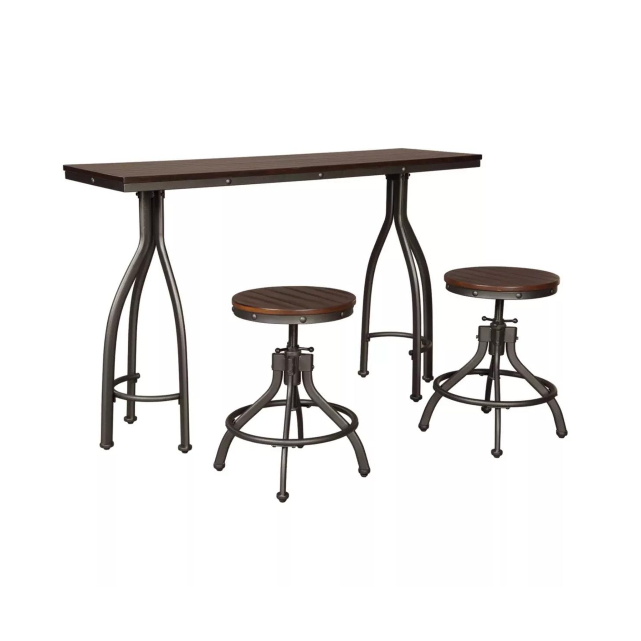 Signature Design by Ashley Odium Dining Table With 2 Stools