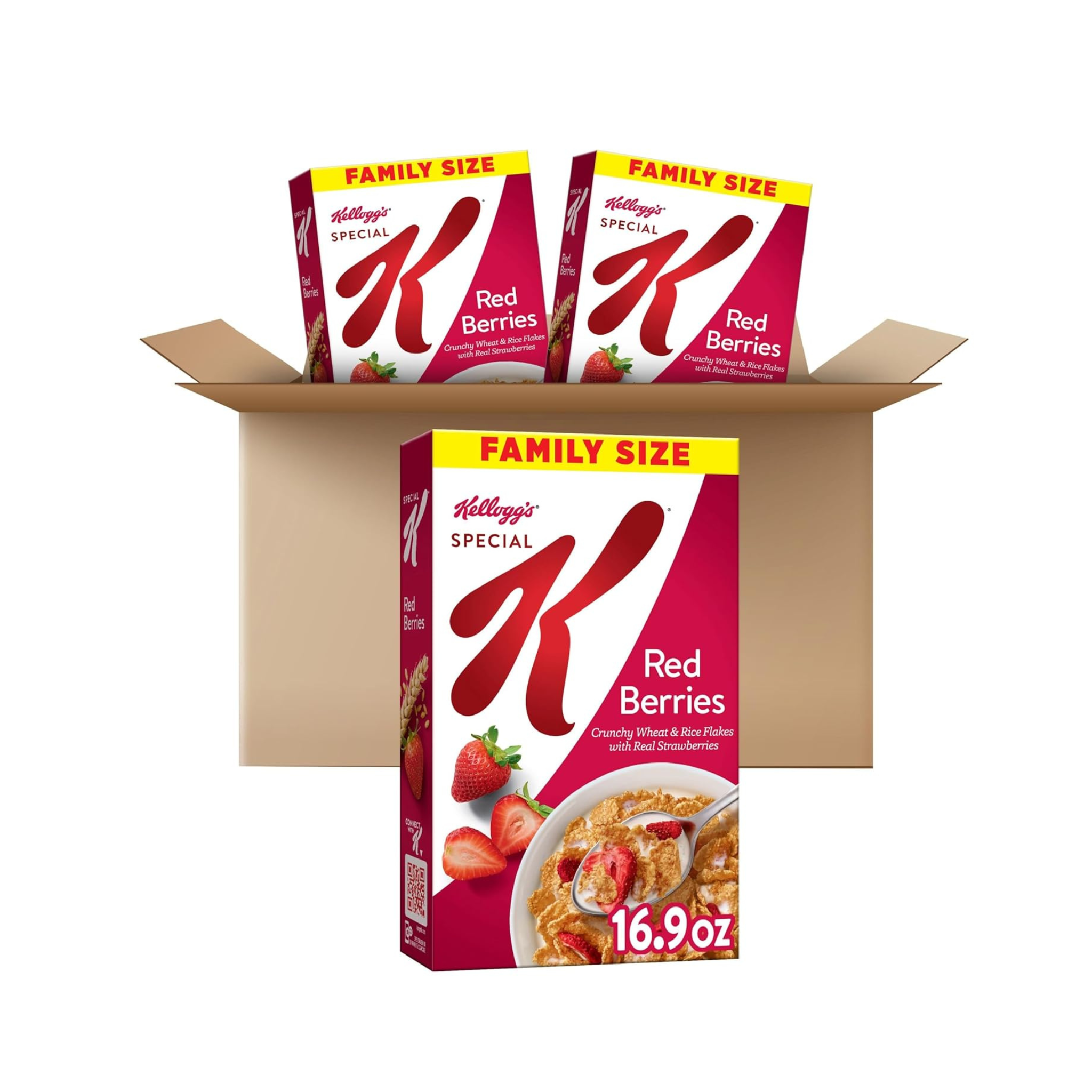 3 Family Sized Boxes of Special K Red Berries Cereal