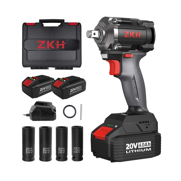 ZKH 20V Brushless High Torque Cordless Impact Gun w/ 3-Mode Speed
