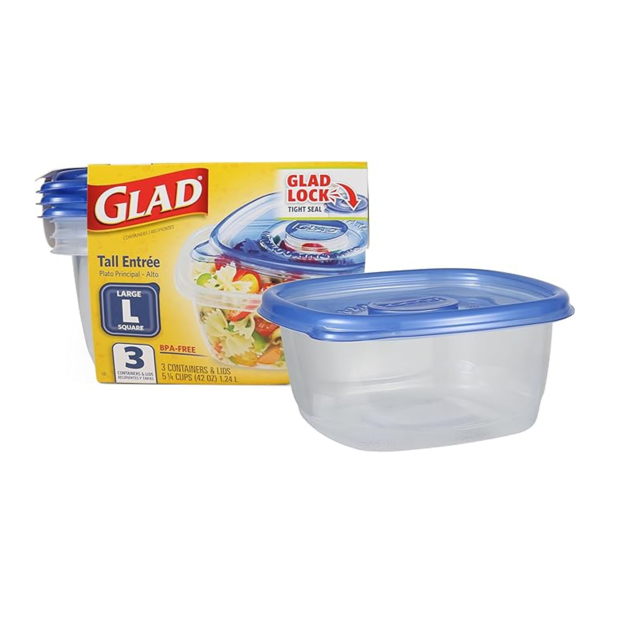 3 Pack Of GladWare Tall Entrée Food Storage Containers